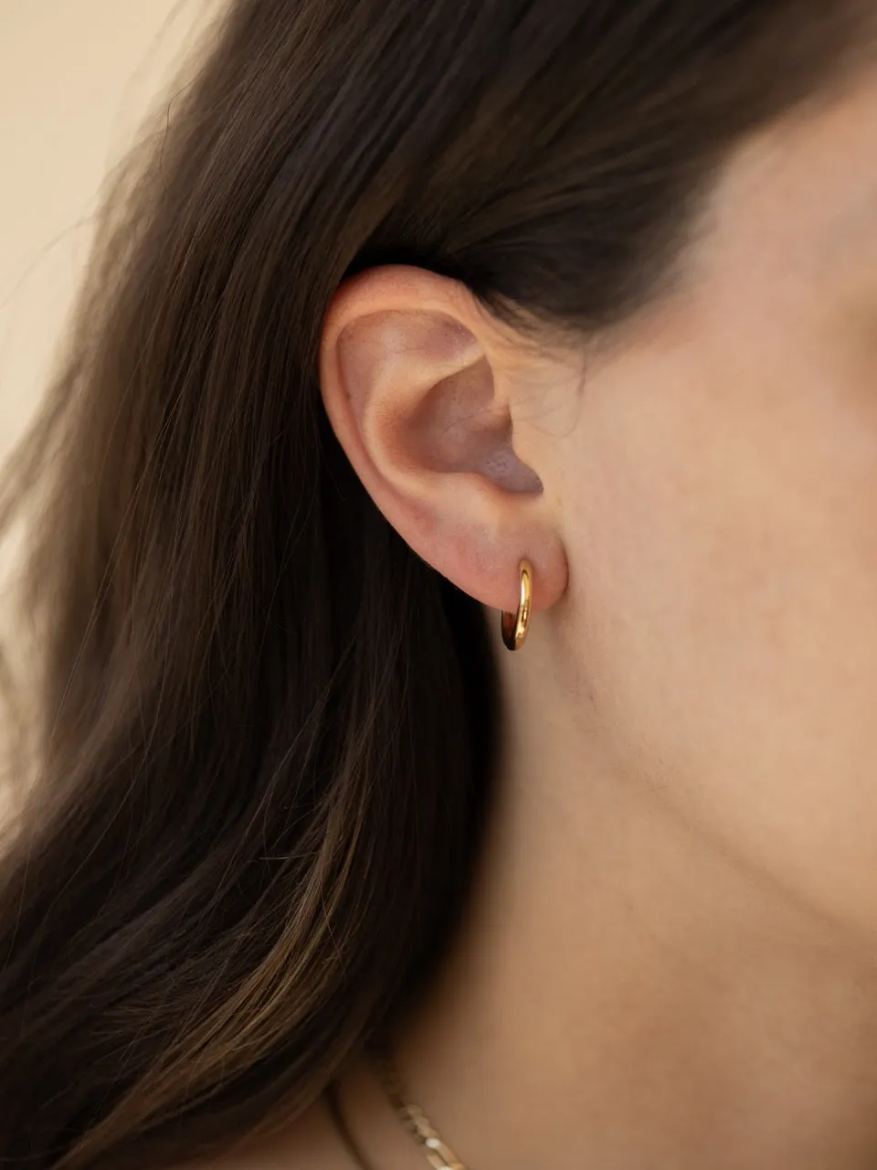 Small Hoop Earrings in Gold