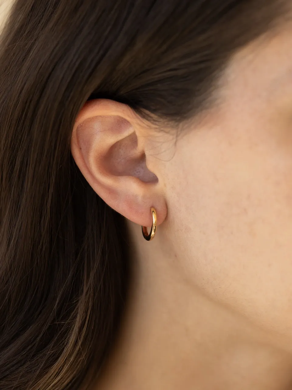 Small Hoop Earrings in Gold