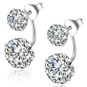 Solid 925 Sterling Silver Icy Rock Drop Earrings