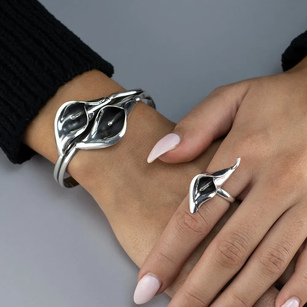 Sterling Silver Calla Lily Ring