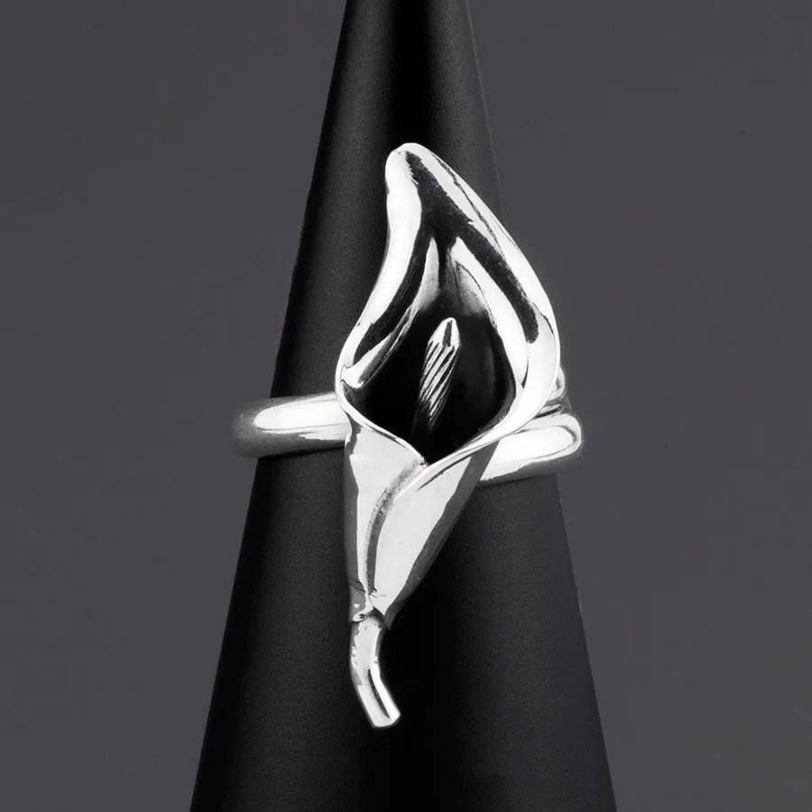 Sterling Silver Calla Lily Ring