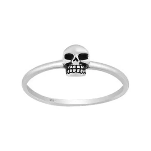 Sterling Silver Skull Ring for Women