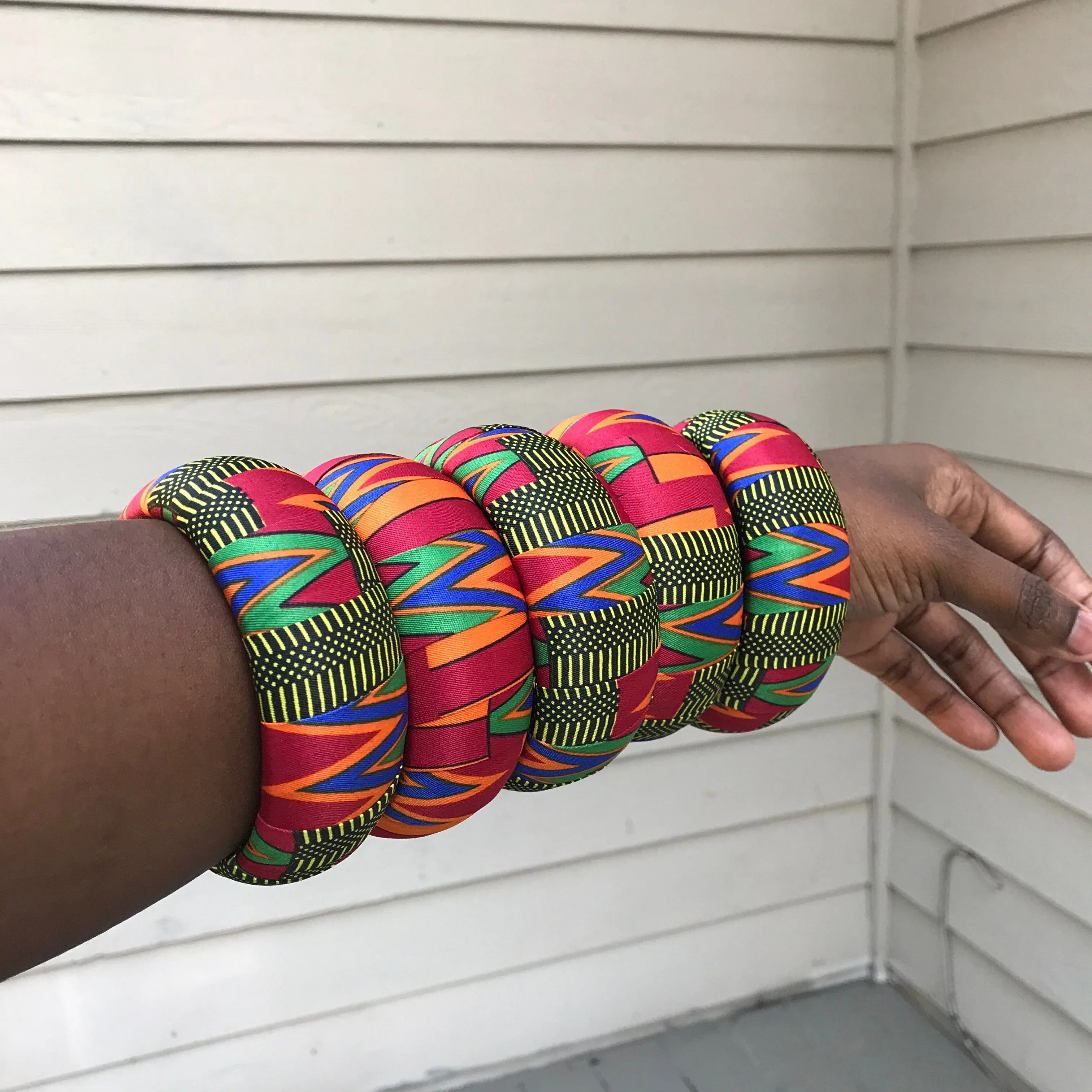 Subira Large Ankara Bangles Bracelets