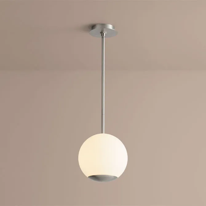 Terra 10" Opal Pendant - Satin Nickel