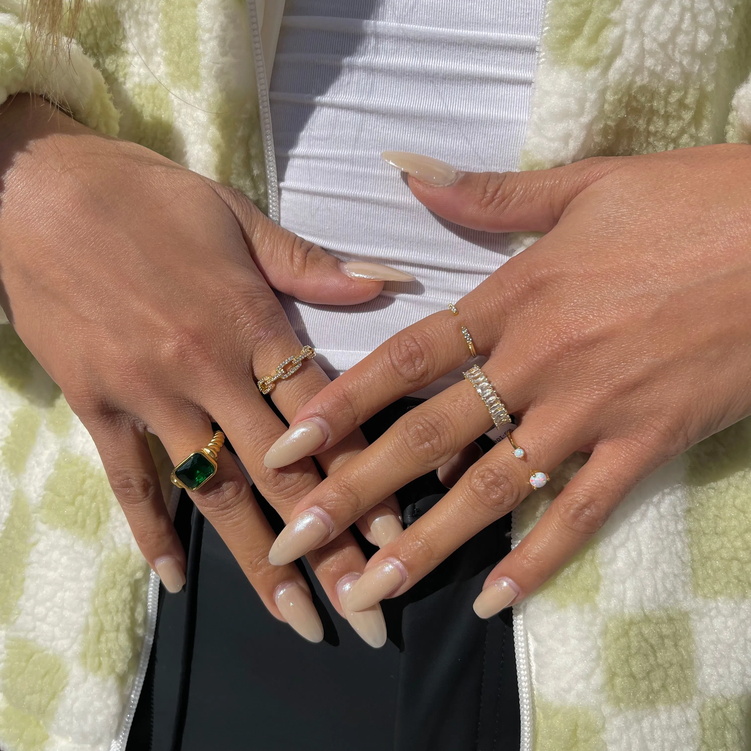 Twisted Golden Opal Adjustable Ring