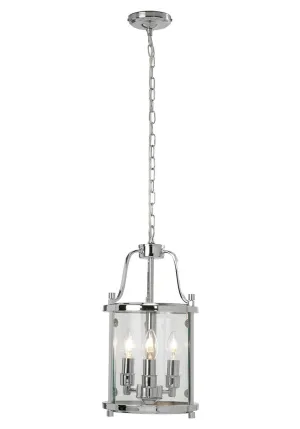 Village At Home Syble Chrome Lantern Ceiling Fitting