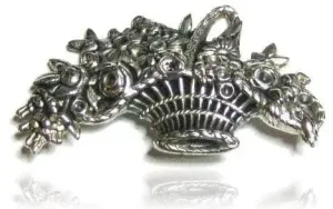 Vintage Flower Basket Brooch