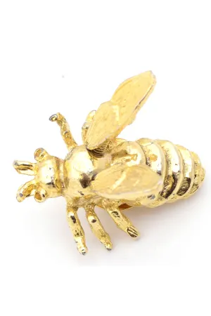 Vintage Gold Trembler Bee Pin Flutter Wings