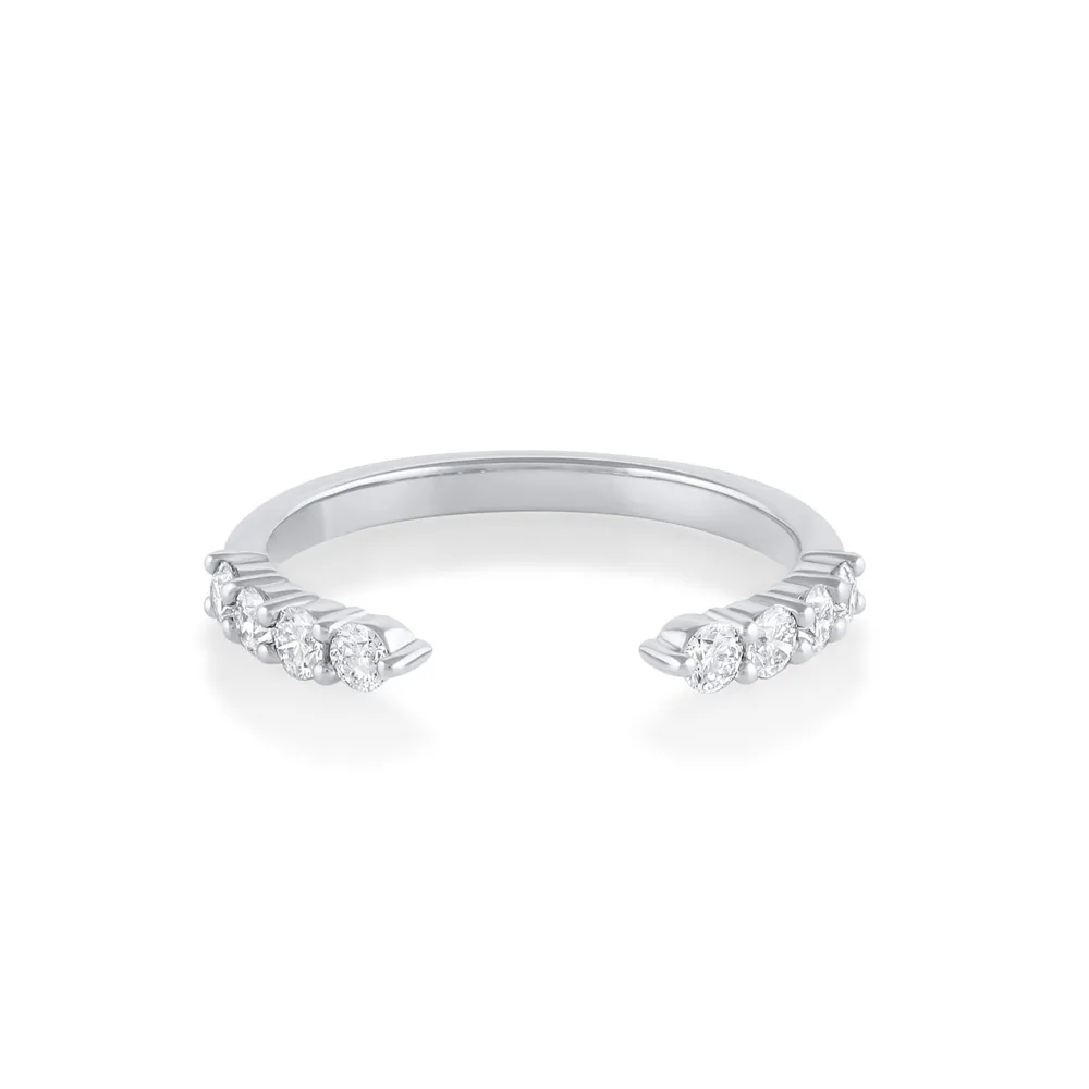 White Diamond Cosmic Light Open Shank Band